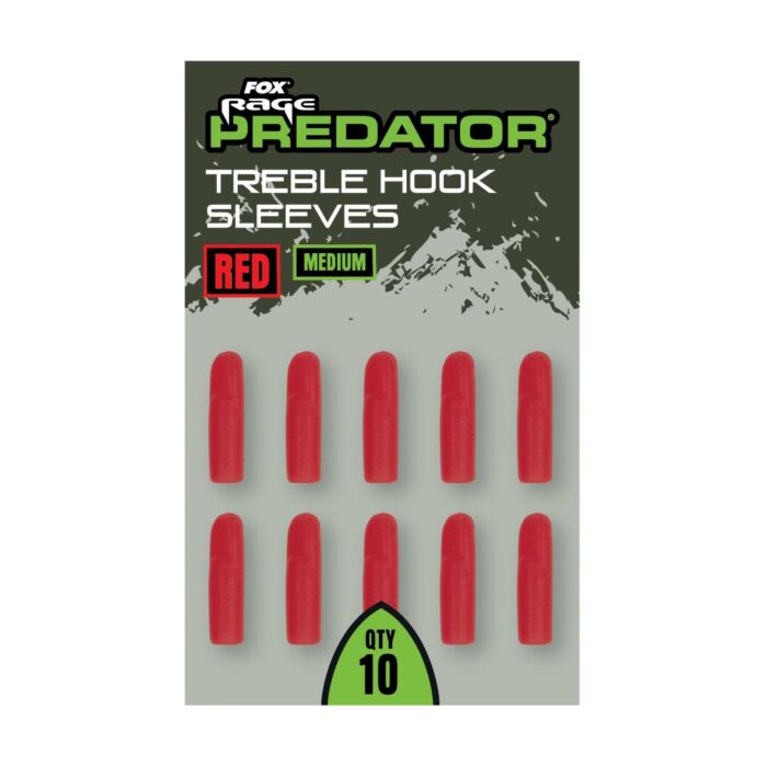 Fox_Rage_Predator_Treble_Hook_Sleeves_Medium_Red Fox_Rage_Predator_Treble_Hook_Sleeves_Medium_Red