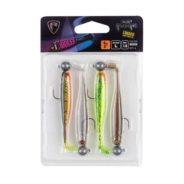 Fox_Rage_UV_Mini_Tiddler_Fast_Loaded_Softbaits_Mixed_8cm