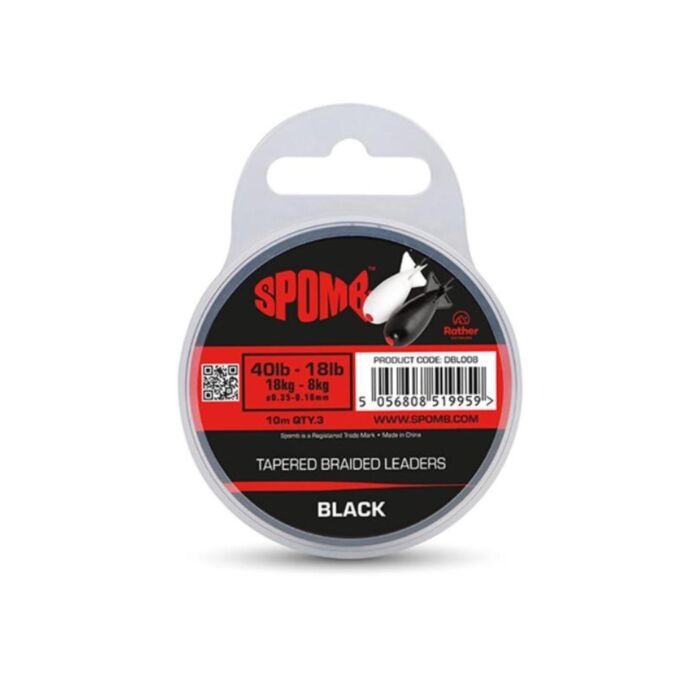 Spomb_Tapered_Braided_Leaders_40___18lb_0_35mm___0_18mm_Black_2 Spomb_Tapered_Braided_Leaders_40___18lb_0_35mm___0_18mm_Black_2