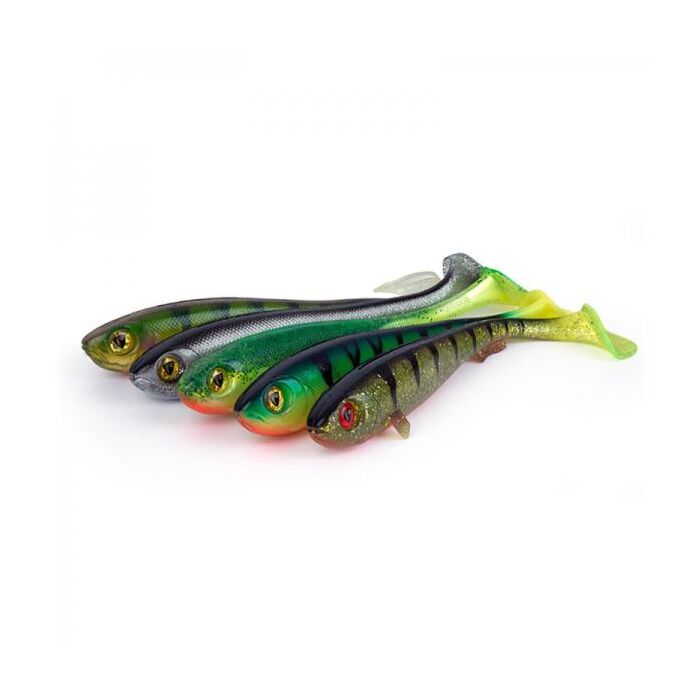 Pack Leurres Souples Fox Rage Ultra UV Slick Shad Loaded, Poissons Caoutchouc Plombé, Neuf