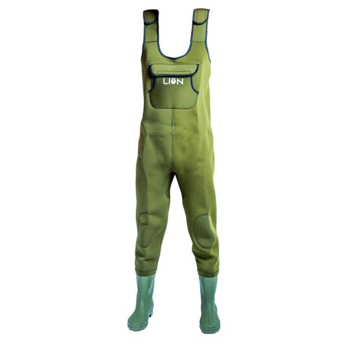 Lion Waders Neoprene 5mm Green PVC Boot Eurotackle.nl