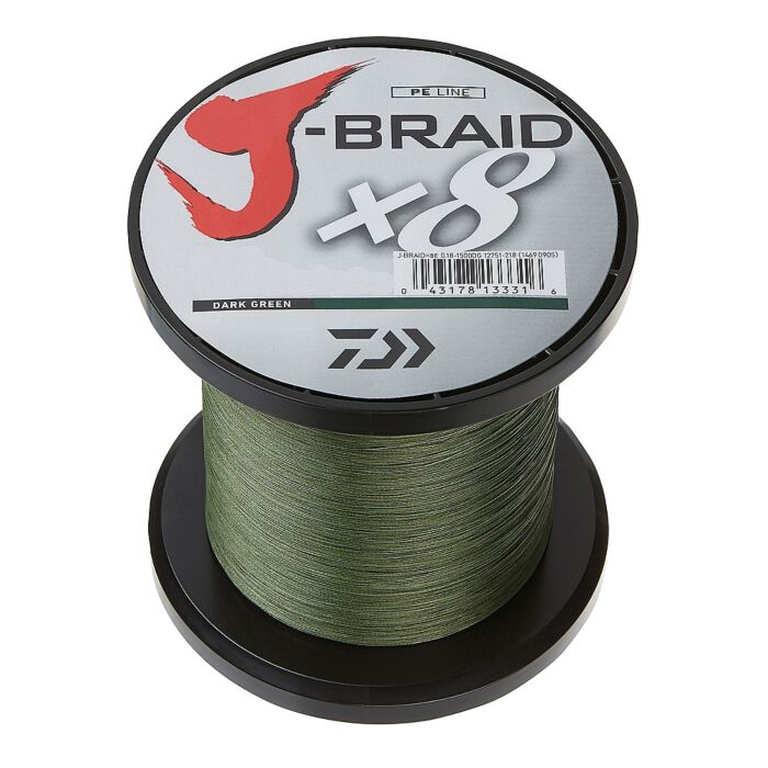 Spaans Miles Ale Daiwa J-Braid Dark Green 8x gevlochten lijn per meter | Eurotackle.nl