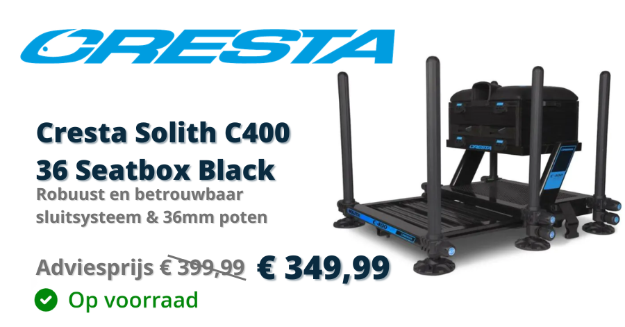 Cresta Solith C400 36 Seatbox Black uit voorraad leverbaar bij Eurotackle!
