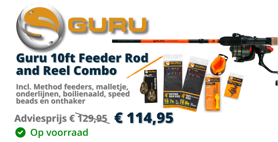 Guru 10ft Feeder Rod And Reel Combo ui voorraad leverbaar bij Eurotackle!